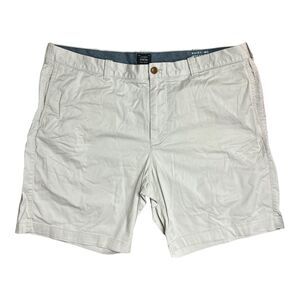 J.CREW Stretch Chino Shorts Mens 40 Light Khaki Cotton Flat Front 9" Inseam